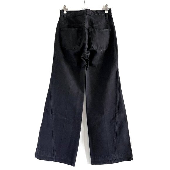 New Frame Le Baggy Palazzo Jeans in Film Noir Size 26 - Picture 5 of 14
